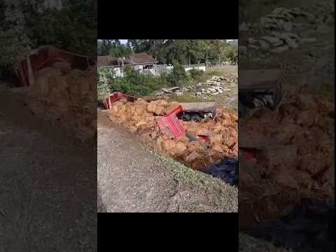Carreta com carga de tabaco tomba e mobiliza equipes na SC-477