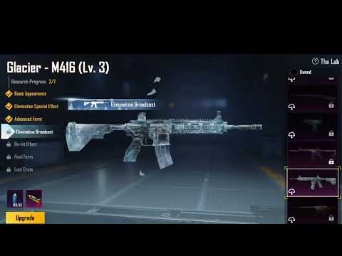 Finally upgrade m416 glacier | M416 glacier upgrade to lvl 4 #bgmi