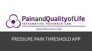 Pressure Pain Detection Threshold app explainer