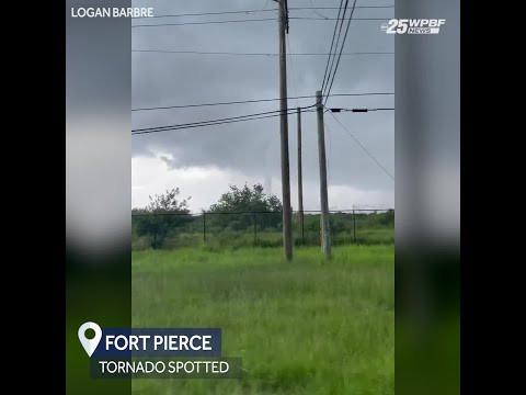 Tornado reported in St. Lucie County near Fort Pierce Airport