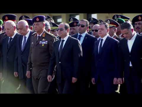 الرئيس عبدالفتاح السيسى يتقدم الجنازة العسكرية للعقيد ساطع النعمانى