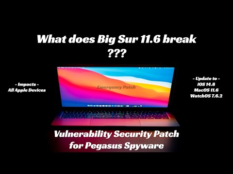 macOS Big Sur 11.6 Vulnerability Patch