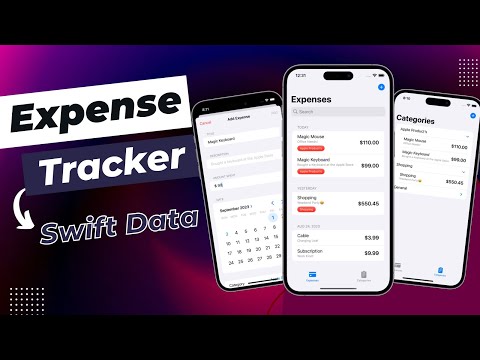 Complete Expense Tracker App With SwiftData - CRUD - iOS 17 - Xcode 15 thumbnail