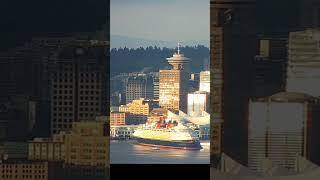 Sun-kissed arrival by Disney Wonder in Vancouver BC.