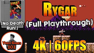 Rygar | No Death Playthrough | 4K 60FPS | Video Games 101