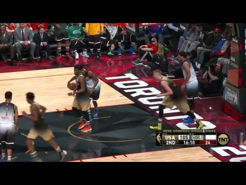 Kristaps Porzingis 30 points USA vs World (Full Highlights) 2016 NBA Rising Stars Challenge