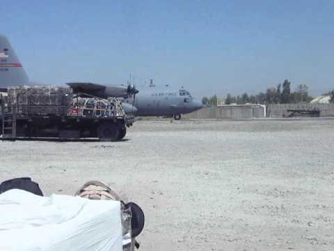 Matt Poss Band - Our C-130 arrives in Jalalabad