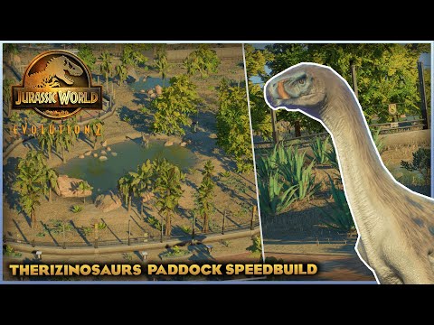 Therizinosaurus Speedbuild! Highly Detailed Guest Areas - Jurassic World Evolution 2