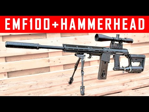 Sniper Shot Test Hammerhead Rifled Barrel With EMF100 - Sniper Style Paintball Gun #mcs