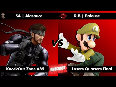 KnockOut Zone #85 - SSBU Losers Quarters Final - Alasauce (Snake) vs Palouse (Luigi)