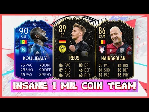 INSANE 1 MILLION COIN TEAM FIFA 20 ( INCREASE YOUR WINS INSTANTLY )!