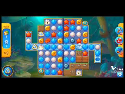 Fishdom. 9383 level no boosters and diamonds. 16 moves