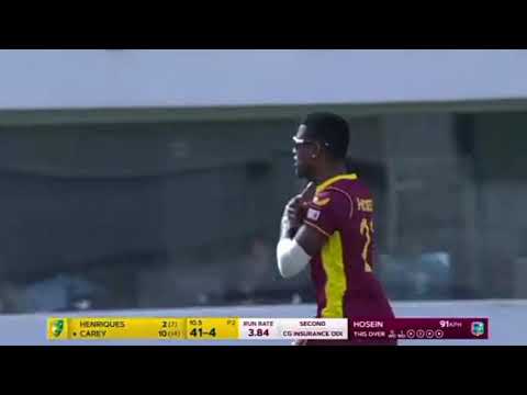 Akael Hossein Best Bowling Against Asutralia | Akeal Hossein bowling