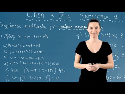 Metoda mersului invers - P3 - Matematica - Clasa IV-a