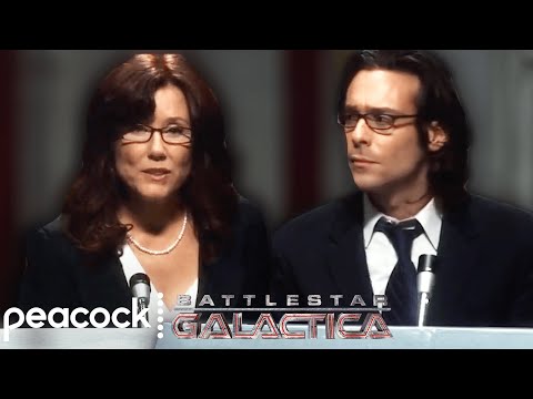 Battlestar Galactica | The Presidential Debate: Gaius vs. Roslin