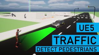 Unreal Engine Traffic System - Pedestrian Collision Avoidance and Honk - UE5 Open World #39