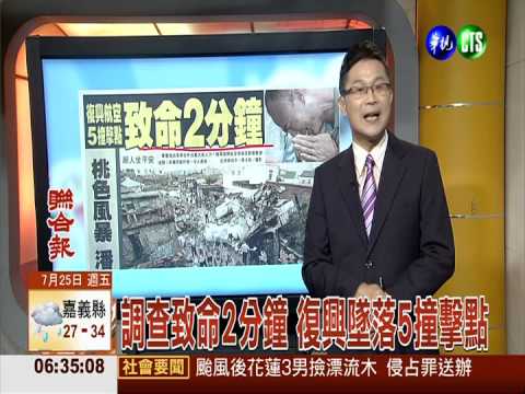 調查致命2分鐘 復興墜落5撞擊點