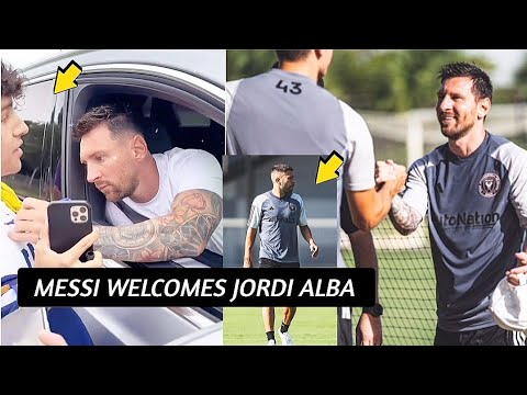Messi reaction to Jordi Alba Join First Training with Inter Miami as lucky Fans gets Leo's Autograph