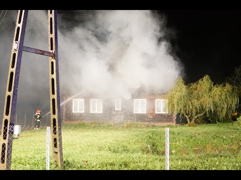 Pożar domu w Sędziwujach - zambrow.org