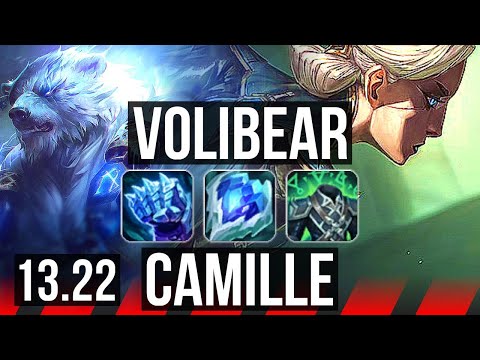 VOLIBEAR vs CAMILLE (TOP) | 6 solo kills, Godlike | KR Master | 13.22