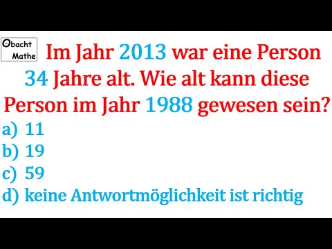 👀 Mathe Basics #29 👀 Logikaufgabe Altersrätsel | Hast DU Mathe wirklich verstanden | ObachtMathe