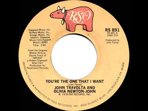 1978 HITS ARCHIVE: You’re The One That I Want - J. Travolta & O. Newton-John - (#1 record-stereo 45)