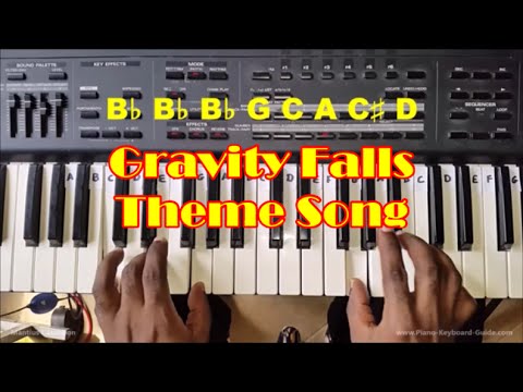 Gravity Falls Theme Song Easy Piano Chords and Melody Tutorial