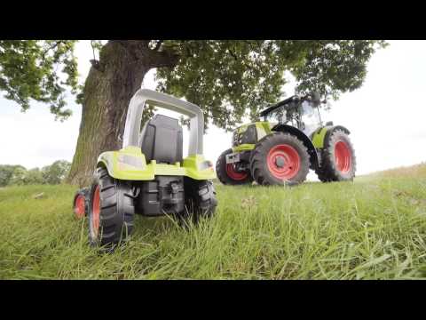 Trampbil FALK Traktor med vagn Claas 808-123
