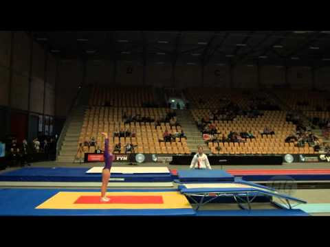 TROIANOVA Polina (RUS) - 2015 Trampoline Worlds - Qualification Double Mini Routine 1