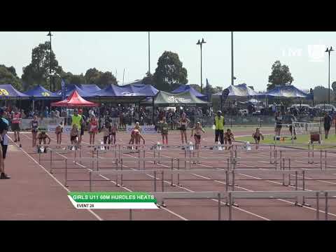 Girls U11 60m Hurdles Heat 2 - 2019 State Track and Field Championships // LAVicTV