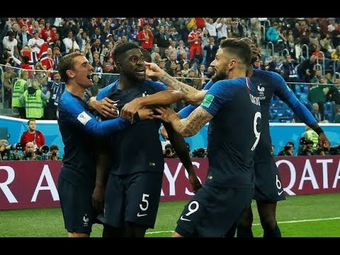 Samuel Umtiti GOAL! France 1-0 Belgium World cup 2018