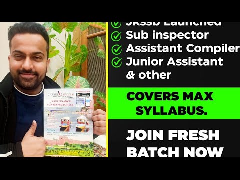 JKSSB SUB INSPECTOR| ACCOUNT ASSISTANT FRESH BATCH WITH STUDY NOTES JOIN FROM 25 JAN CALL 9419145317