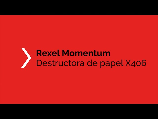 Rexel Momentum X406 Aktenvernichter Partikelschnitt-Zerkleinerung Blau, Grau video