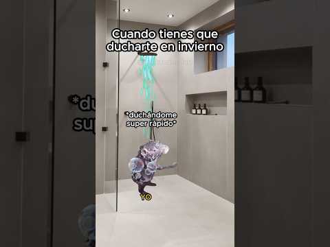 Cuando tienes que ducharte en invierno 🥶 #funnyvideos #humor #madres