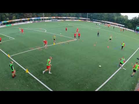 Football training: Football-specific warm-up - passing with coordination and kick-offs