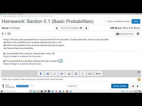 Elementary Stats Lesson 43: Basic Probability Word Problems (Section 5.1 Problems 6-10)