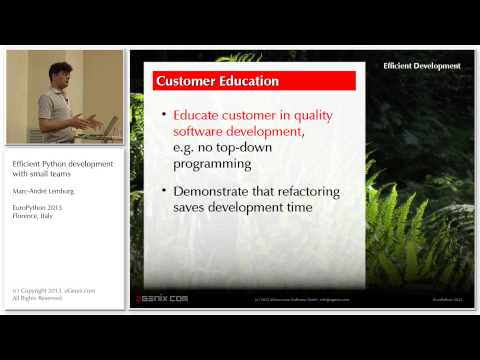 EuroPython 2013: Efficient Python development with small teams