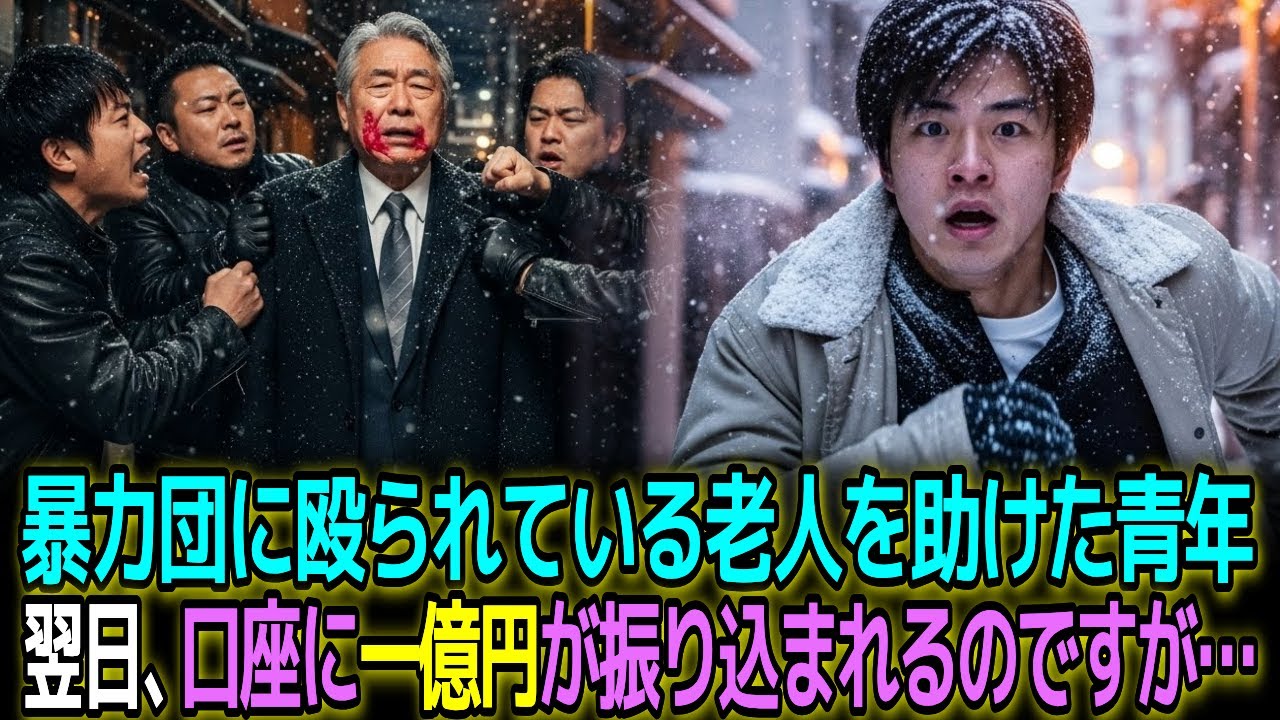 暴力団に殴られている老人を助けた青年、翌日、口座に一億円が振り込まれるのですが…  I オーディオブック I ラジオドラマ I 感動ストーリー