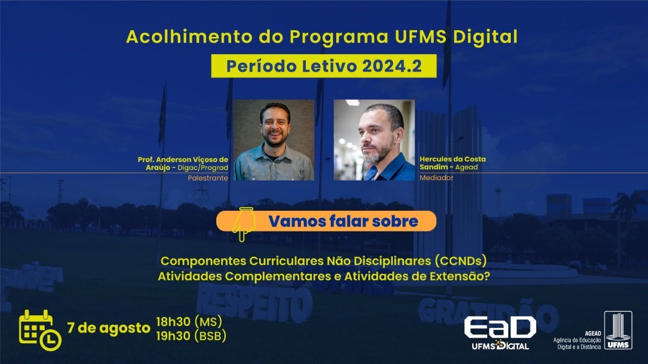 [UFMS Digital] Vamos falar sobre atividades complementares e atividades de extensão?