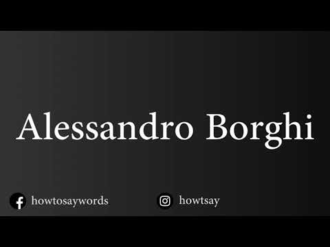 How To Pronounce Alessandro Borghi