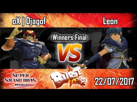 BURST#2 - Winners Final - 0x|Djagof (Cpt. Falcon) vs Leon (Marth) - SSBM