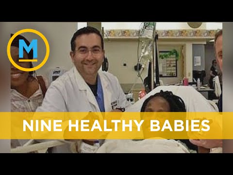 Woman gives birth to nine healthy babies at once | Your Morning