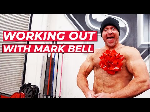 Working Out W/ Mark Bell | ( Snatch Grip Deadlift, Bench Press, Cable Flye's )
