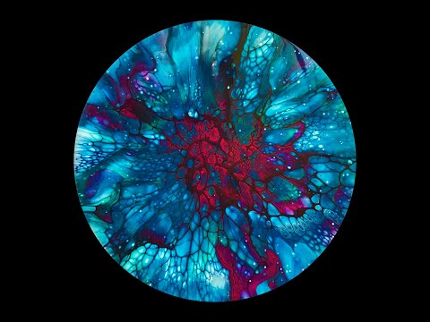 (335) Acrylic Fluid Painting - Bloom Technique - A must see Bloom with Brilliant Colours