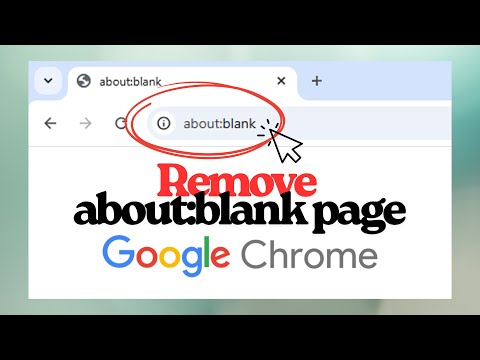 How To Remove About Blank Page In Chrome Startup