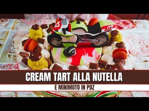 CREAM TART alla Nutella E MINIMOTO | come assemblare e decorare | sugar paste insert MiCook