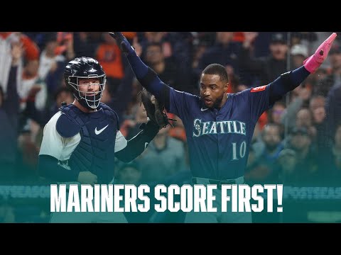 An UNUSUAL play at the plate gives the Mariners an early lead in Game 3 of the ALDS! (Full inning)