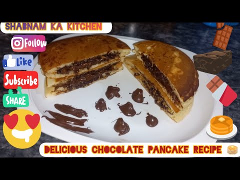 Delicious Chocolate Pancake Recipe |Chocolate Pancake Recipe 🥞🍫|Shabnam Ka Kitchen |Easy  Pancake 🥞 