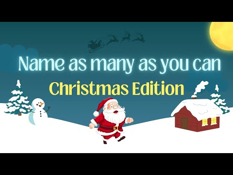 Christmas Vocabulary Speaking Game. Name as Many as You Can