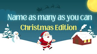 Christmas Vocabulary Speaking Game. Name as Many as You Can